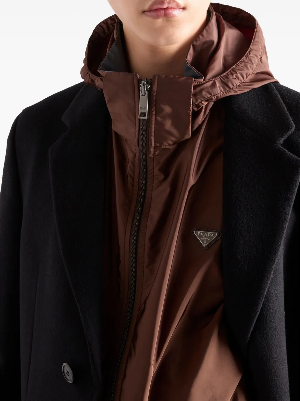 Prada Jack met capuchon Bruin