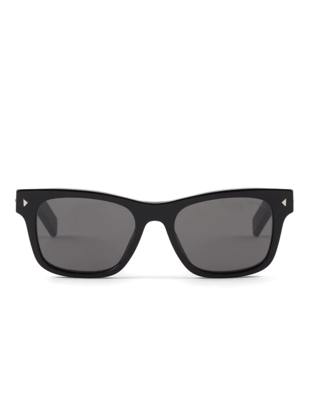 Prada Eyewear Zonnebril met vierkant montuur en metalen plakkaat Zwart