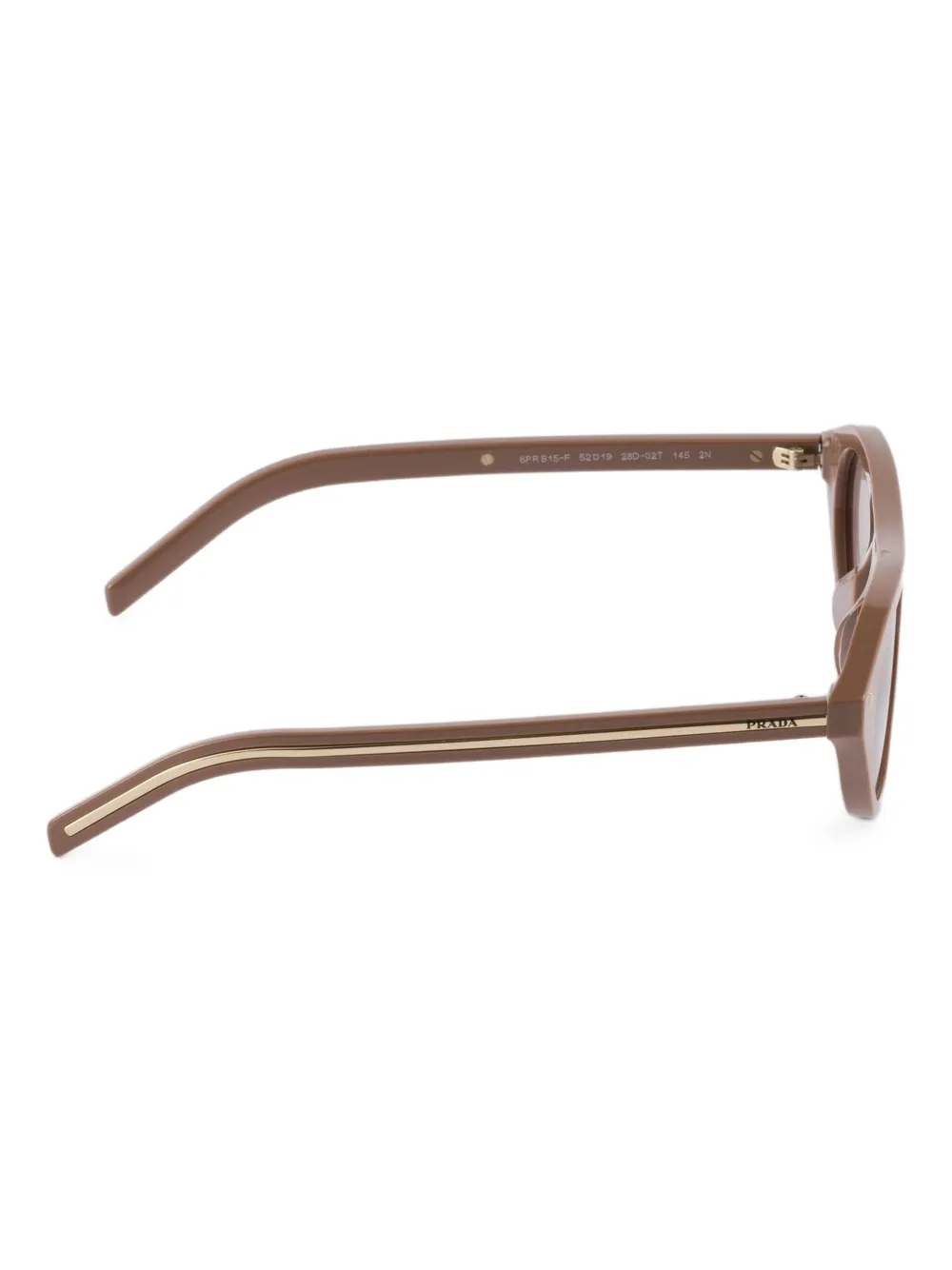 Prada Eyewear Zonnebril met cat-eye montuur en driehoekig detail Bruin