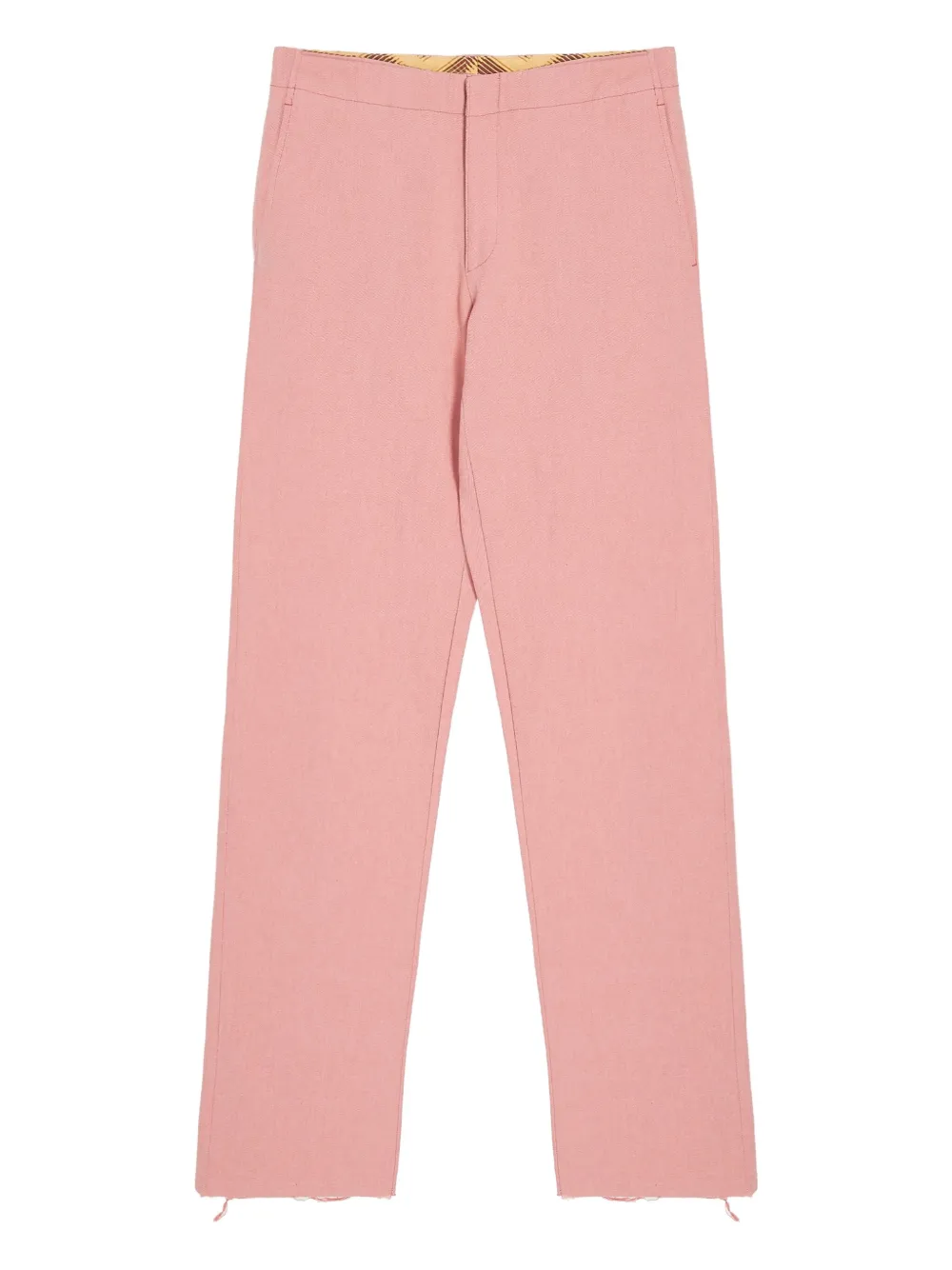 FENDI frayed cotton trousers Roze