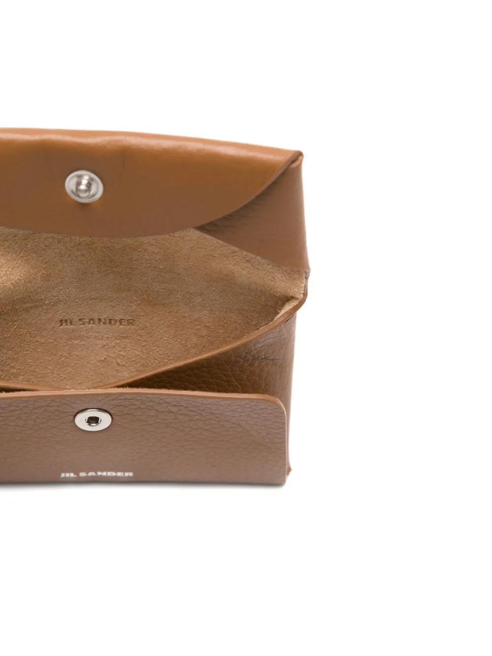 Jil Sander suede leather wallet Bruin