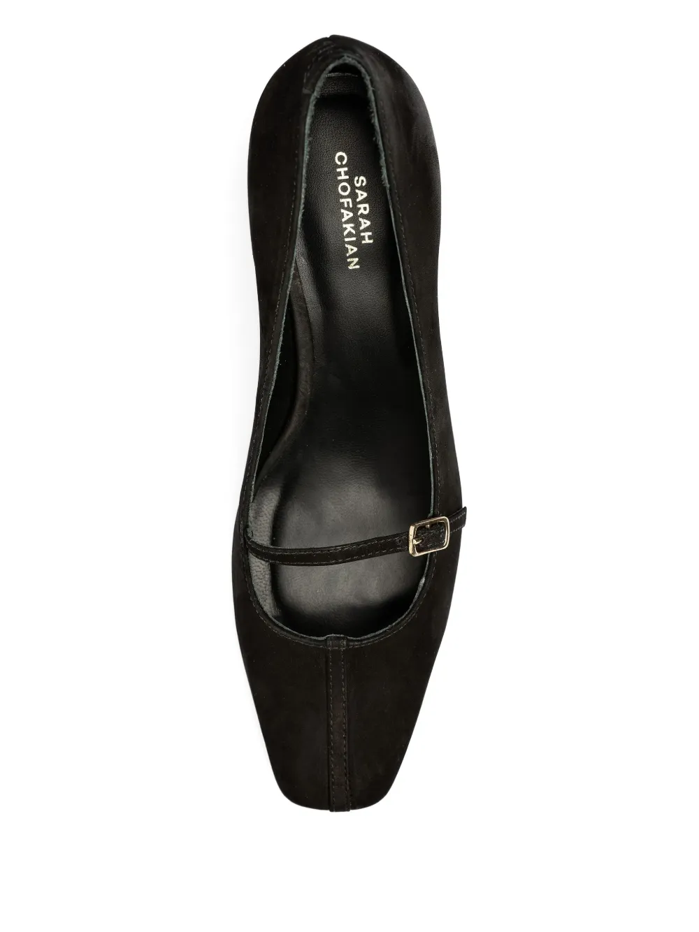 Sarah Chofakian 50 mm Fred Baier pumps met blokhak Zwart