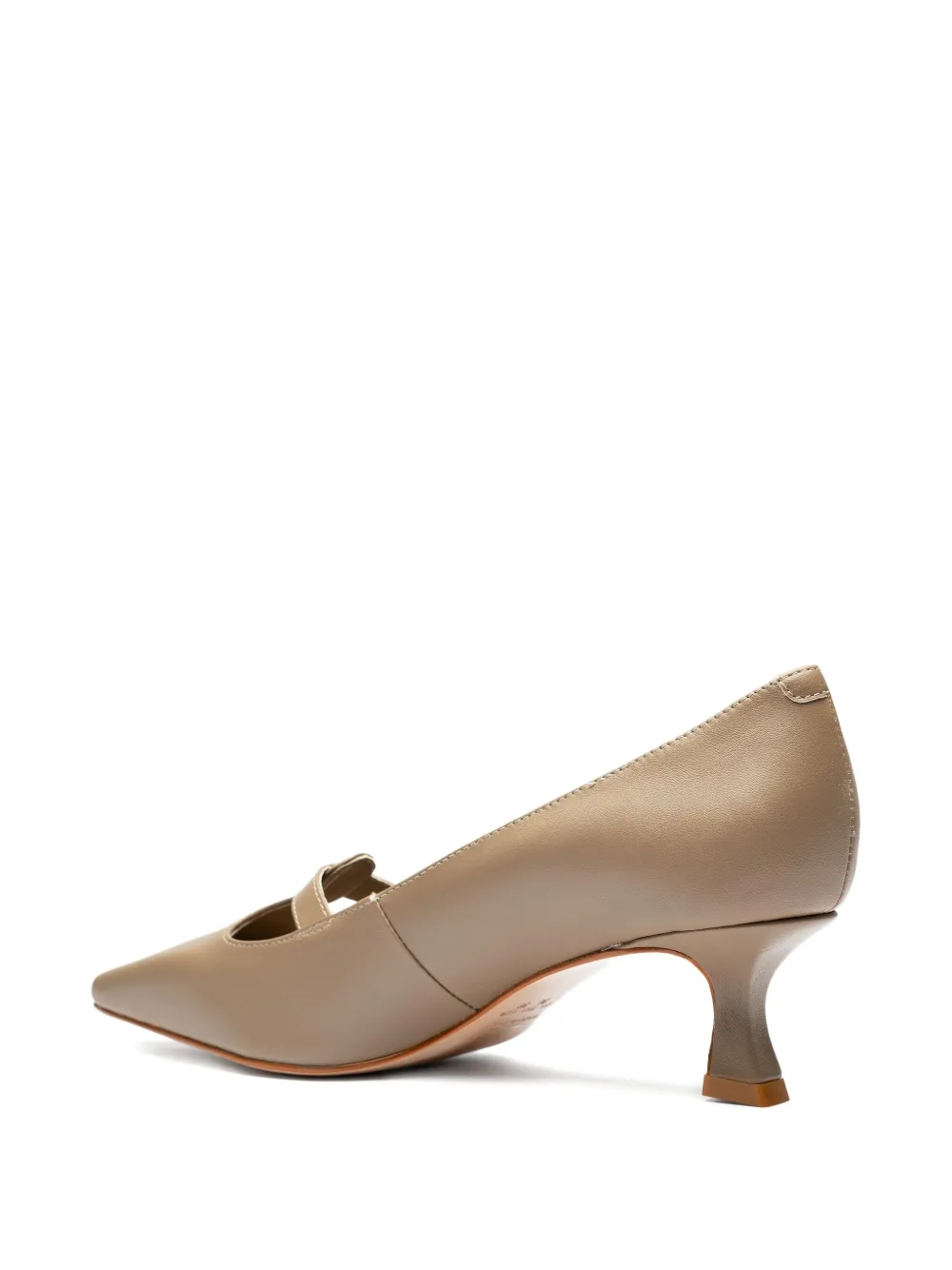 Sarah Chofakian 45 mm pumps met puntige neus en knoop Bruin