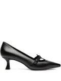Sarah Chofakian 45mm button-detail pointed-toe pumps - Black
