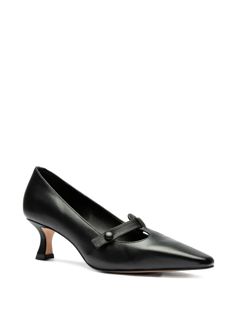 Sarah Chofakian 45mm button-detail pointed-toe pumps Black