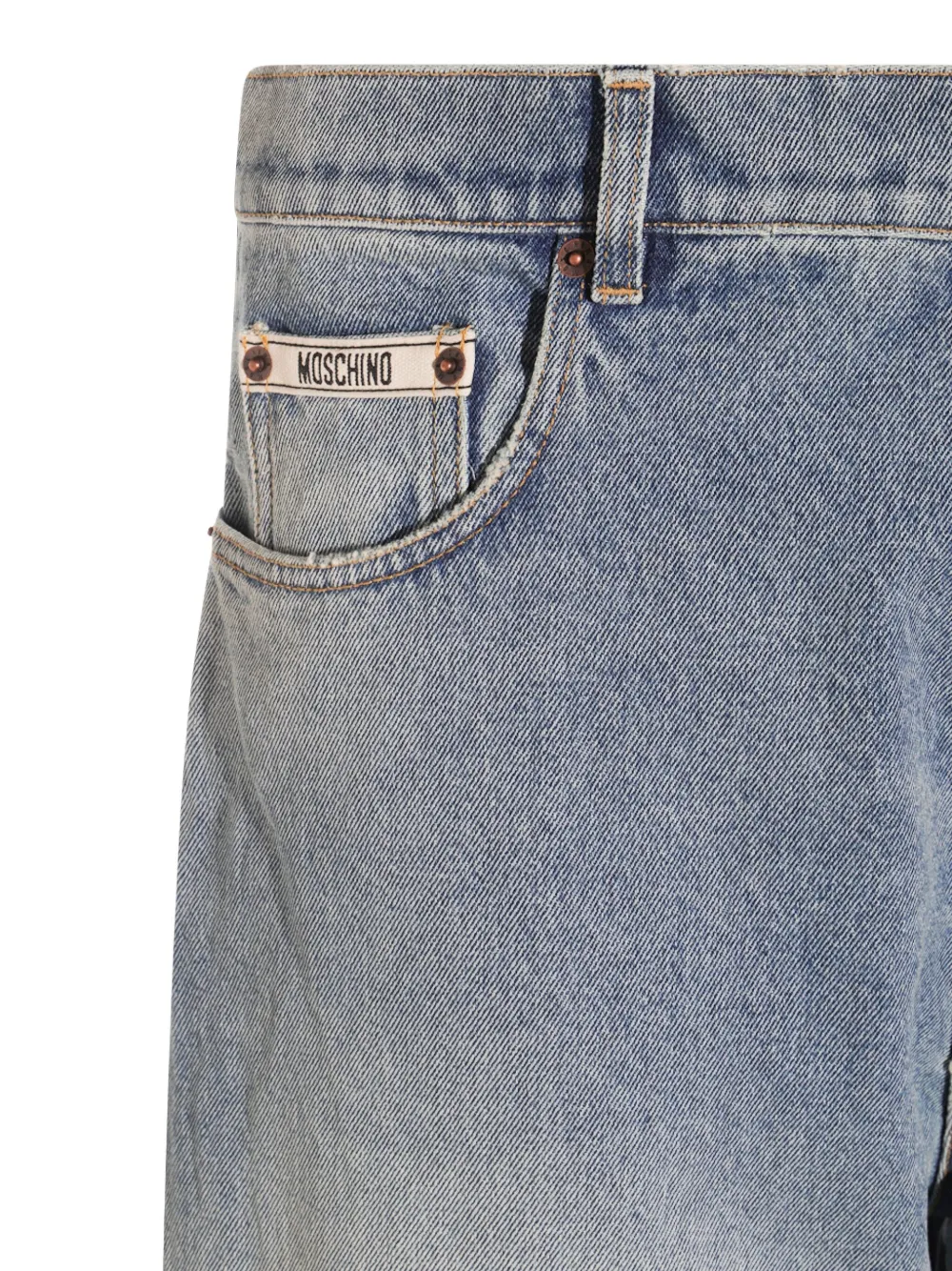 Moschino Jeans met logoplakkaat Blauw