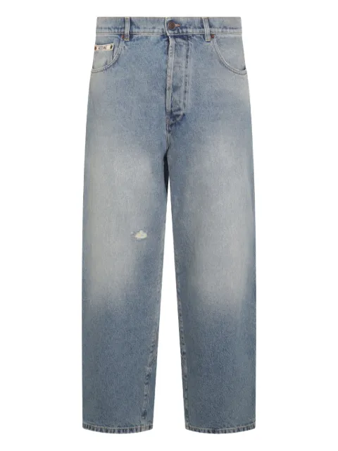 Moschino logo-plaque distressed jeans