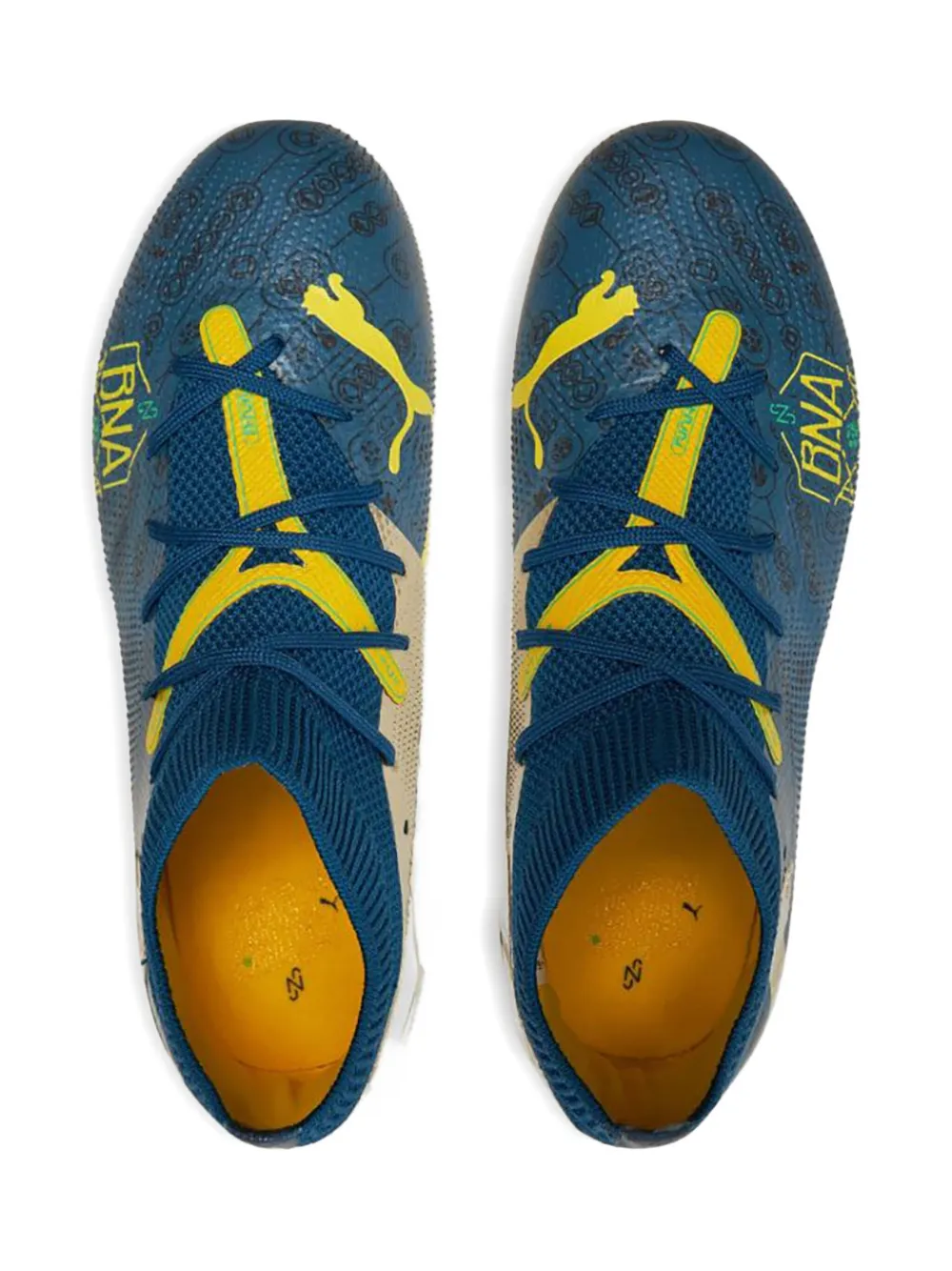 Puma Kids Future 7 Match BNA FG AG Cleats "Marine Blue/Yellow" cleats | Girls Shoes | Image 2