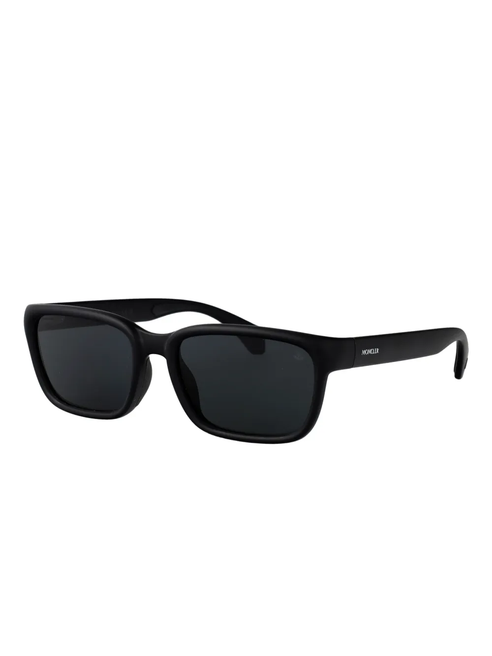 Moncler Eyewear Slicka zonnebril met rechthoekig montuur Zwart