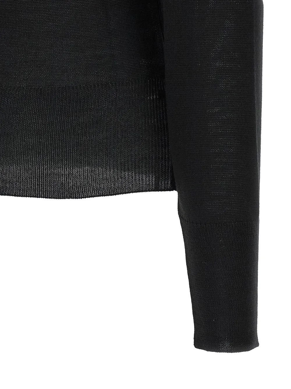 Ermanno Scervino Trui met hoge hals en kant Zwart