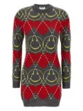 Moschino Smiley® argyle-pattern dress - Grey