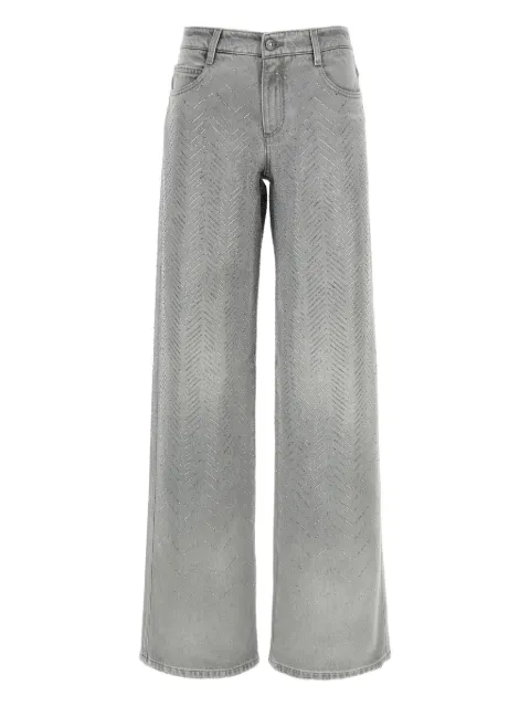 Ermanno Scervino rhinestone-chevron cotton jeans
