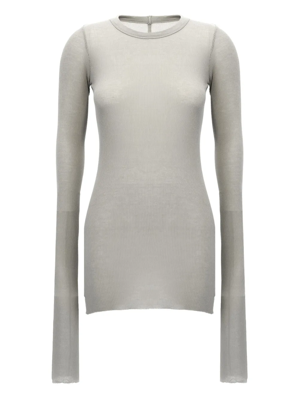 Rick Owens ribbed long-sleeve t-shirt | Grey | Image 1