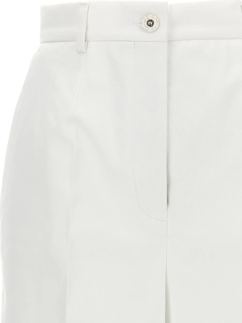 Dolce & Gabbana High waist broek met dubbele pijl Wit
