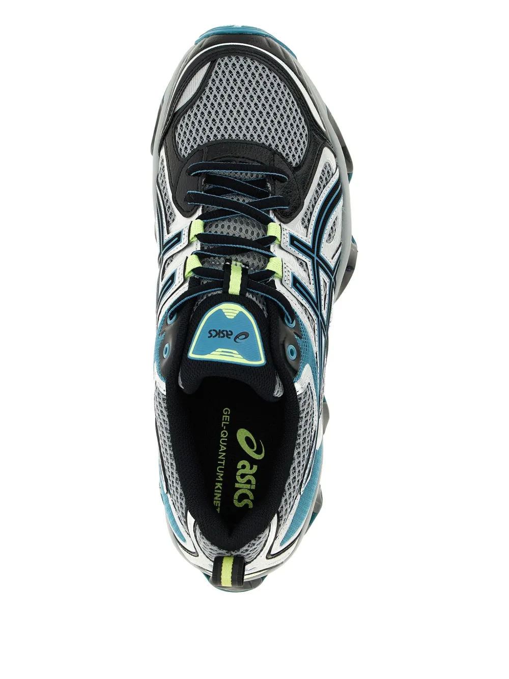 Asics Multicolor Mesh And Rubber Gel Quantum Kinetic Sneakers In Gray