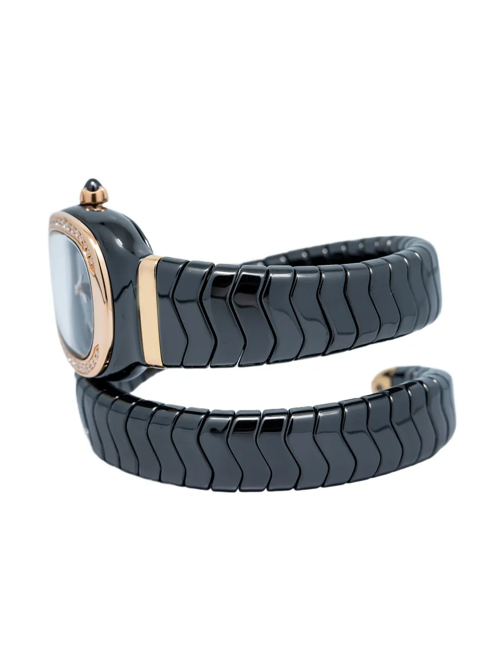 Bvlgari Pre-Owned 18K rose gold Serpenti diamond 25mm | Pre-Owned Dress Watches | Image 2