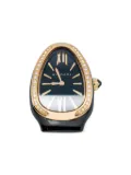 Bvlgari Pre-Owned 18K rose gold Serpenti diamond 35mm - Black