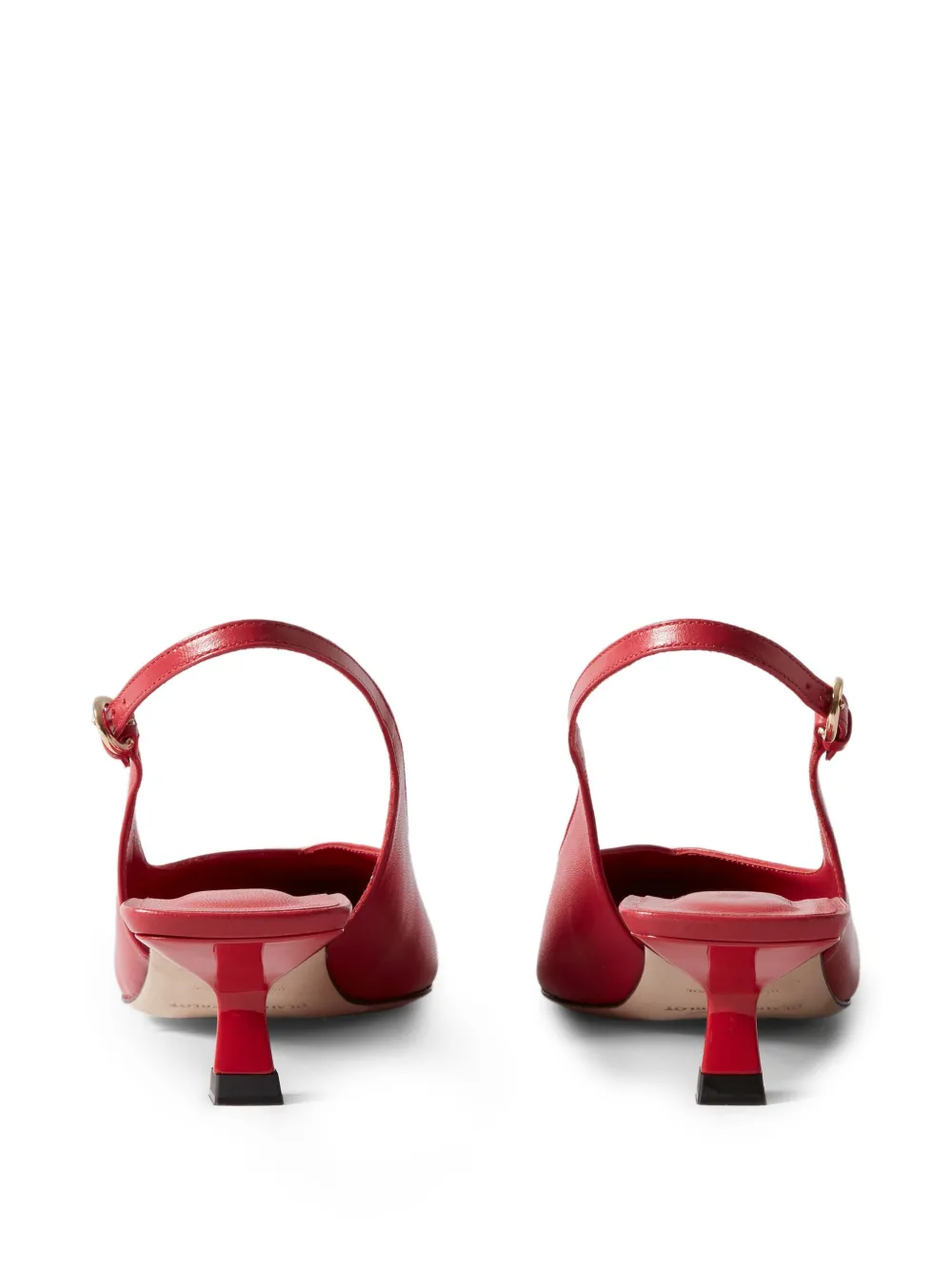 30mm Heart-Plaque Slingback Pumps