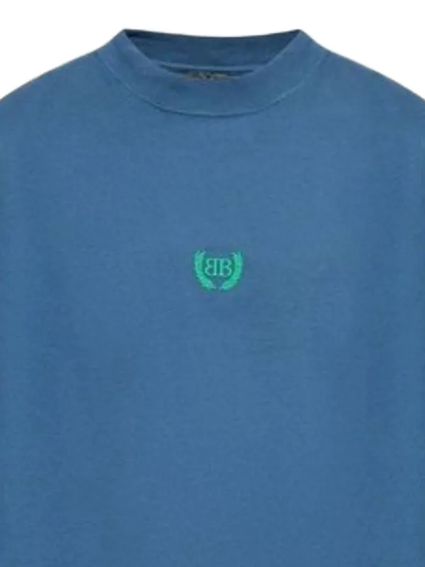 Tシャツ・カットソー BALENCIAGA BLUE STRETCH COTTON T-SHIRT Luxury T-shirt for men - Balenciaga oversize blue T-shirt