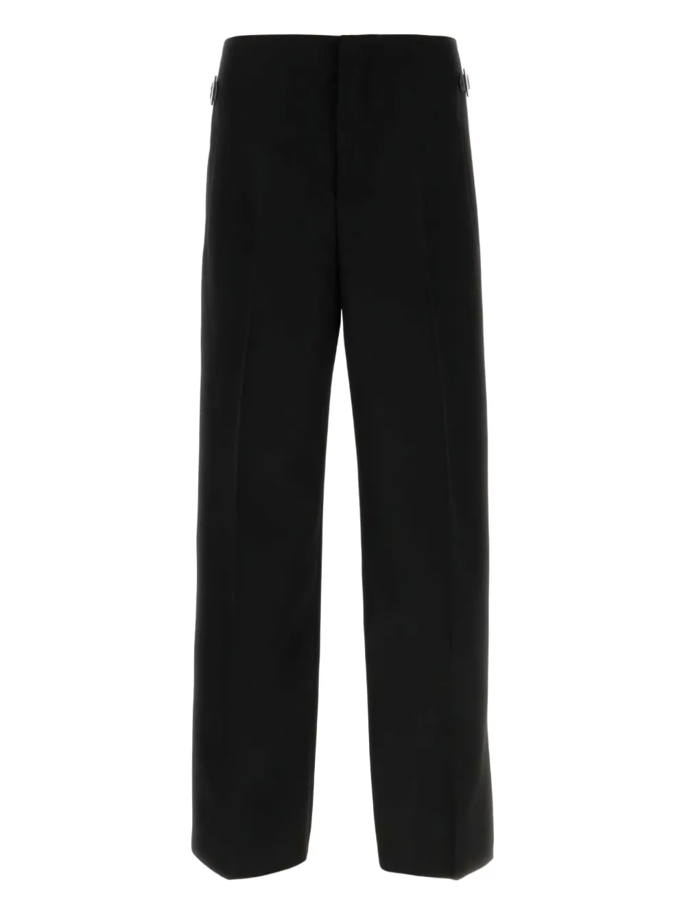 Alexander McQueen buckle-detail wool trousers Zwart