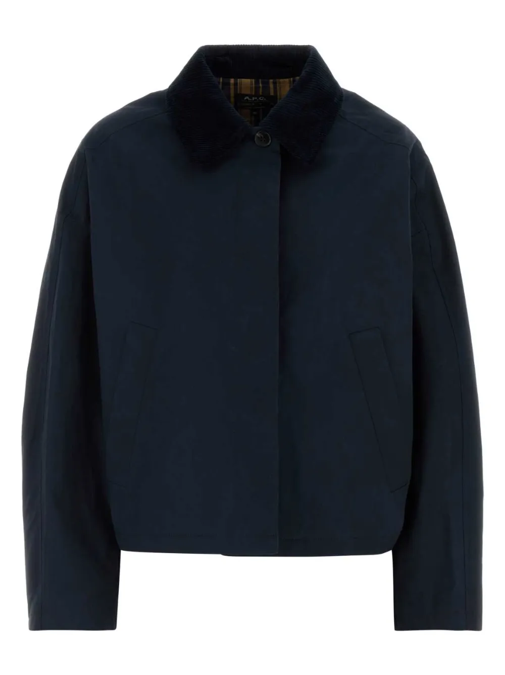 A.P.C. chamarra con cuello de pana | azul | Image 1