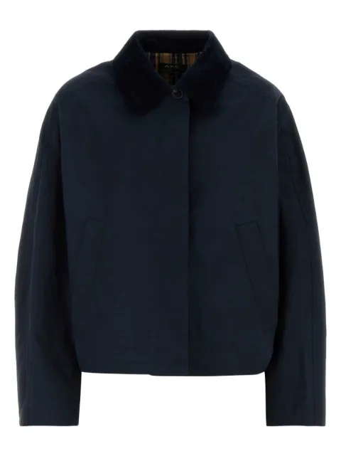 A.P.C. corduroy-collar cotton jacket