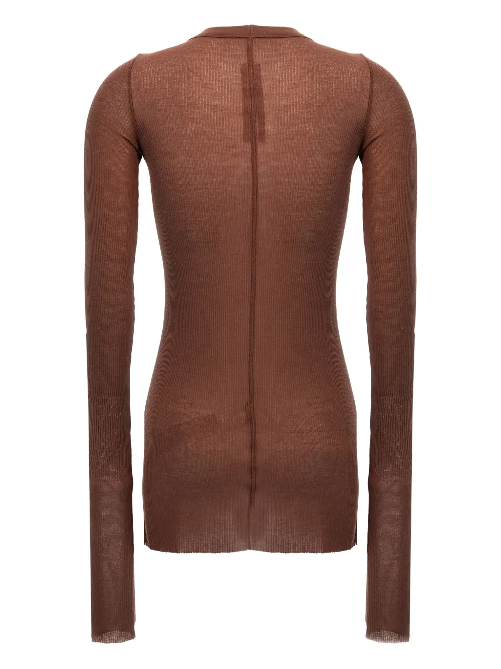 Rick Owens T-shirt met lange mouwen Beige