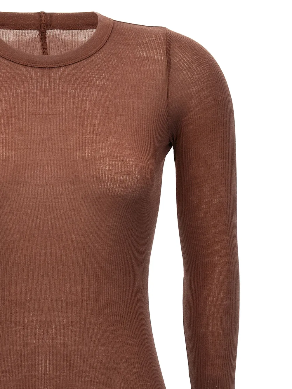Rick Owens T-shirt met lange mouwen Beige