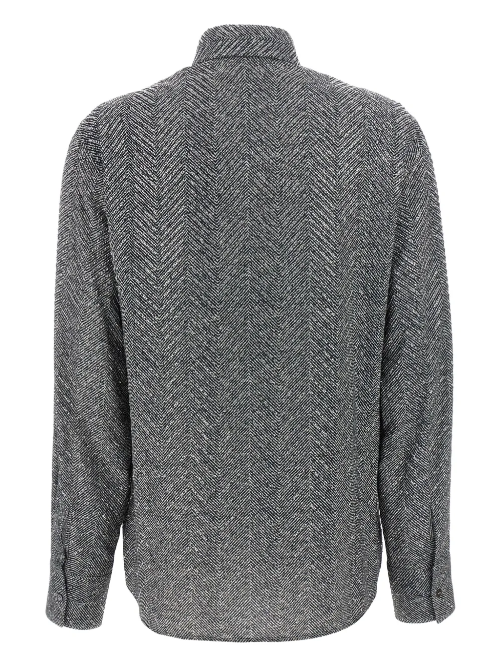 Ermanno Scervino Blouse verfraaid met stras en visgraatpatroon Grijs