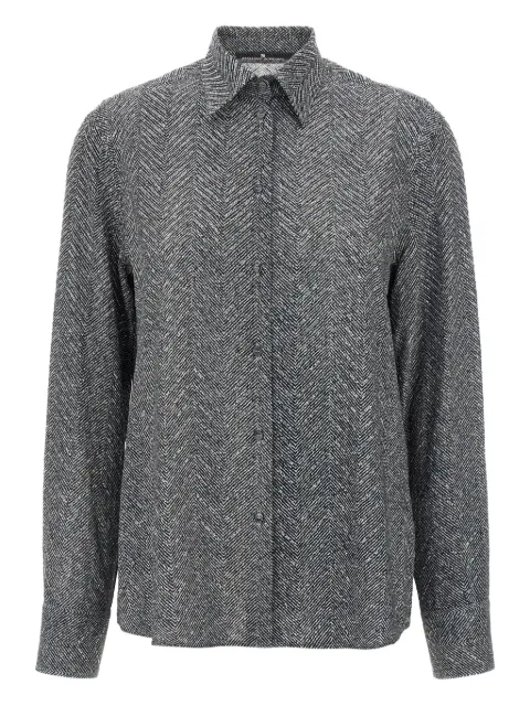 Ermanno Scervino  rhinestone-embellishment herringbone shirt