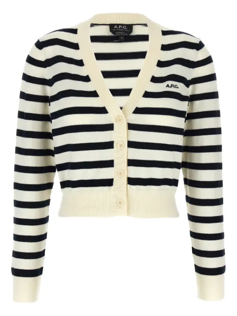 A.P.C. striped button cardigan