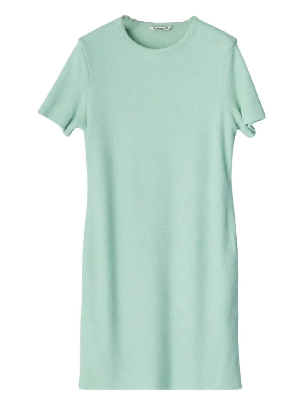 Auralee short-sleeve wool mini dress - グリーン Auralee short-sleeve wool mini dress - グリーン