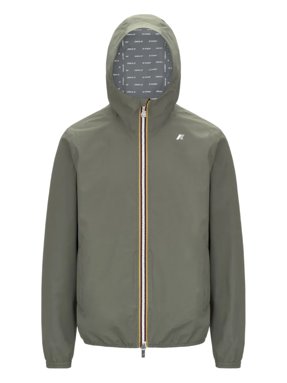 K-Way hooded zip-front jacket | Green | Image 1