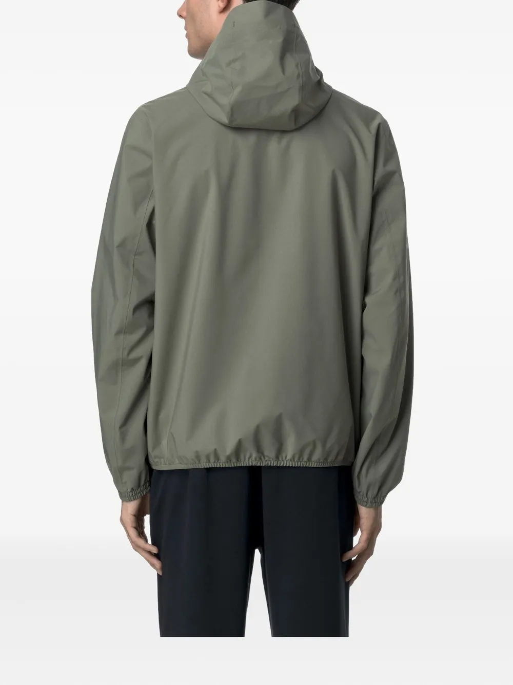 K-way Hooded Zip-front Jacket In Green