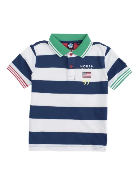 North Sails Kids striped polo shirt