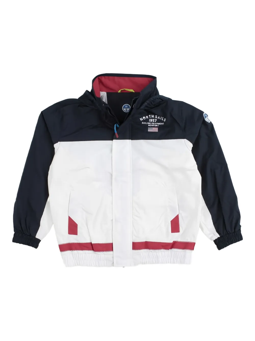 North Sails Kids colour-blocked hooded jacket | White | Image 1