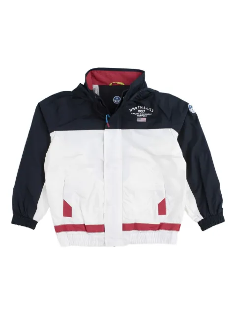 North Sails Kids colour-blocked hooded jacket