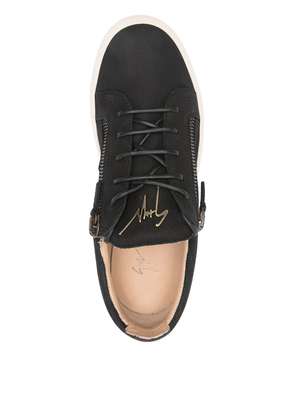Giuseppe Zanotti zip-detail lace-up sneakers Black
