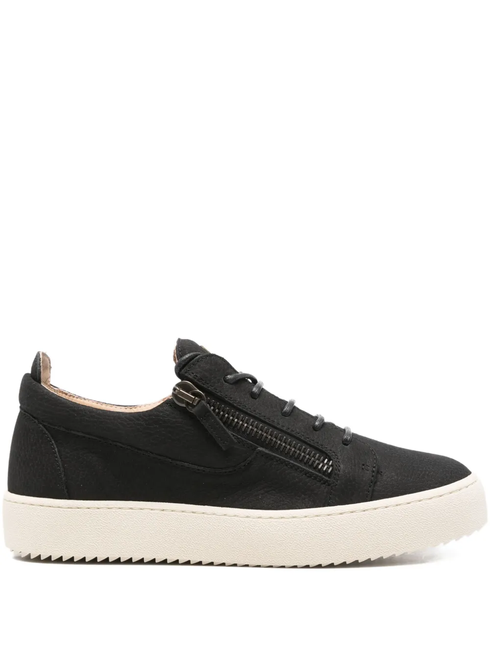 Giuseppe Zanotti zip-detail lace-up sneakers Black