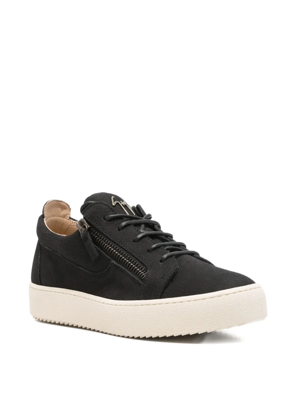 Giuseppe Zanotti zip-detail lace-up sneakers Black