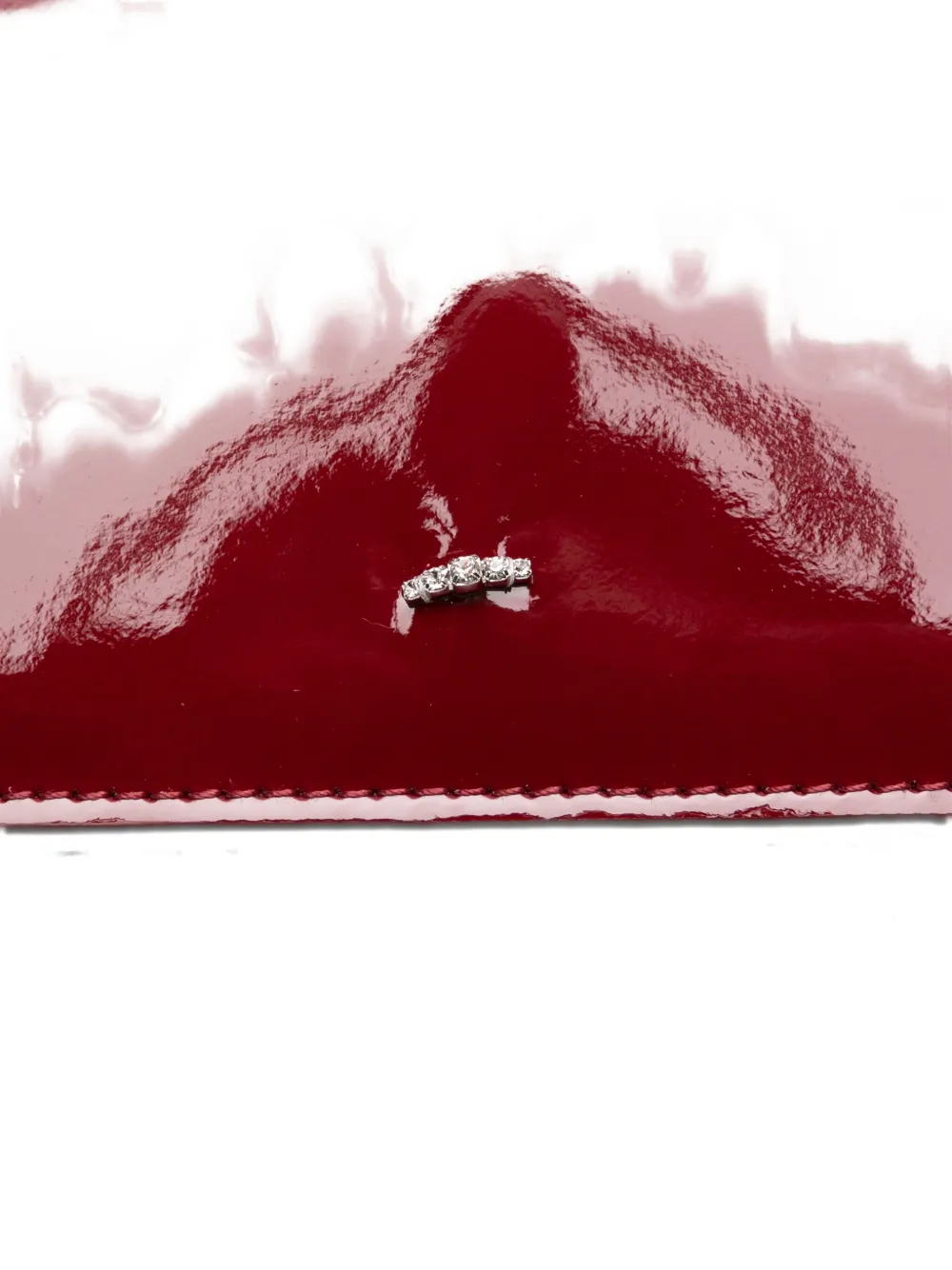 Giuseppe Zanotti leather crystal-embellished bag Rood
