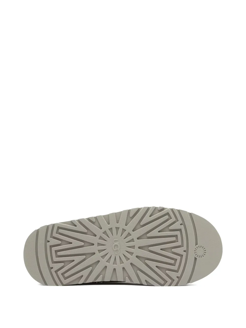 UGG Tazz platform-sole braided-trim slippers Grey