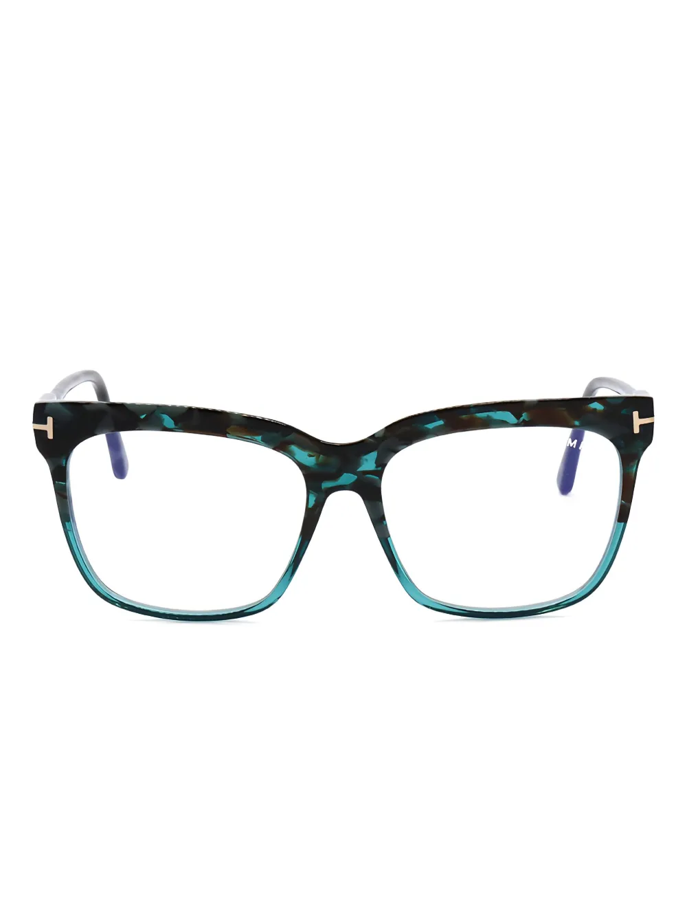 Tom Ford Tortoishell-pattern Square-frame Glasses In Brown