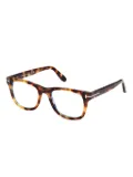 TOM FORD Eyewear tortoishell-pattern square-frame glasses - Brown