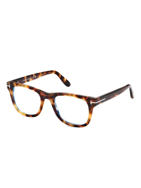 TOM FORD Eyewear tortoishell-pattern square-frame glasses