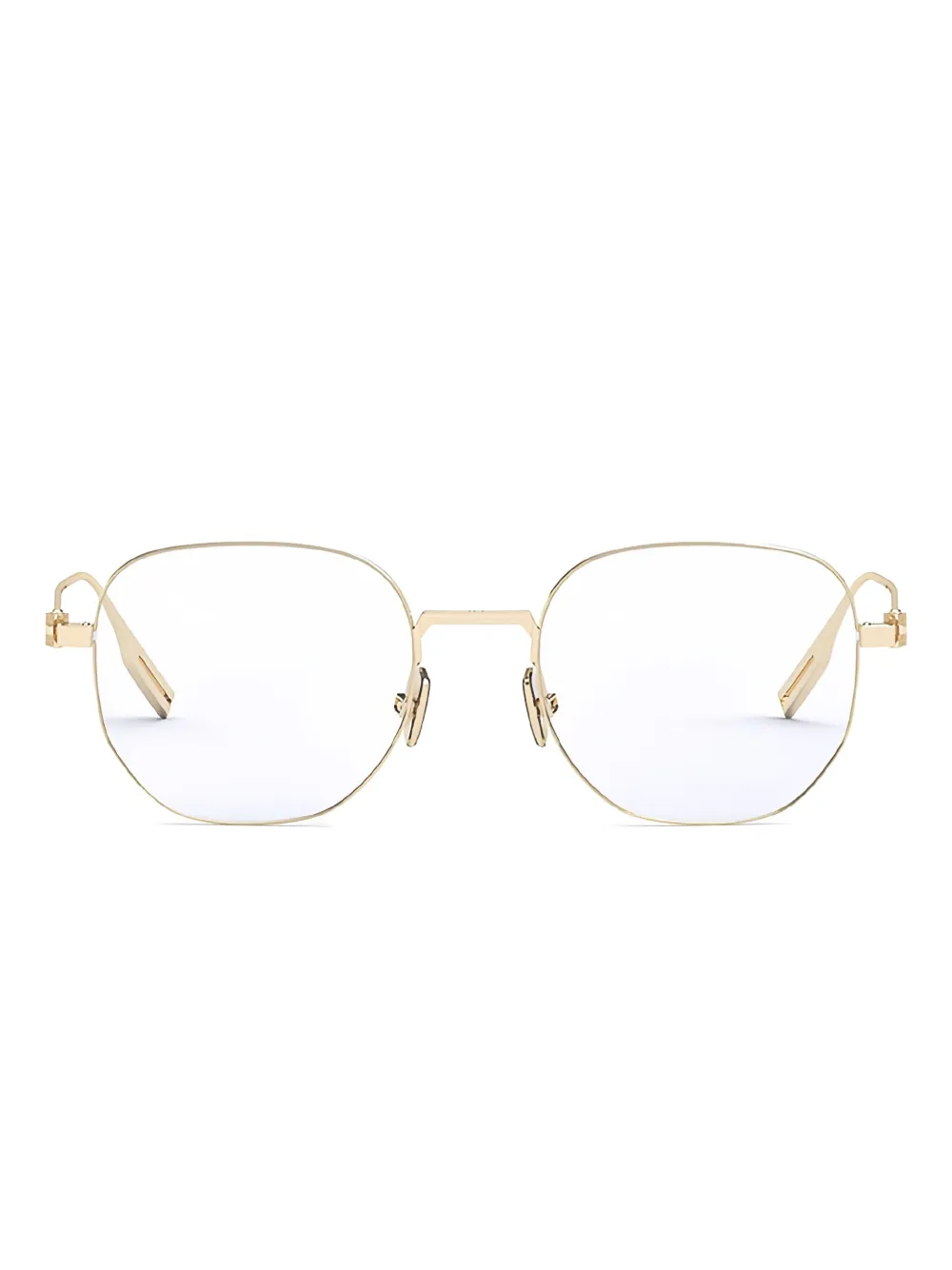 DIOR HOMME EYEWEAR ラウンド眼鏡フレーム - ゴールドトーン