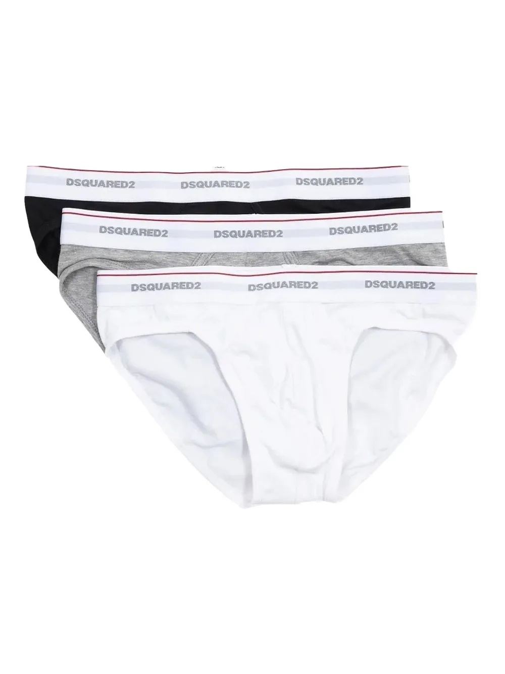 DSQUARED2 Drie slips met logoband Wit