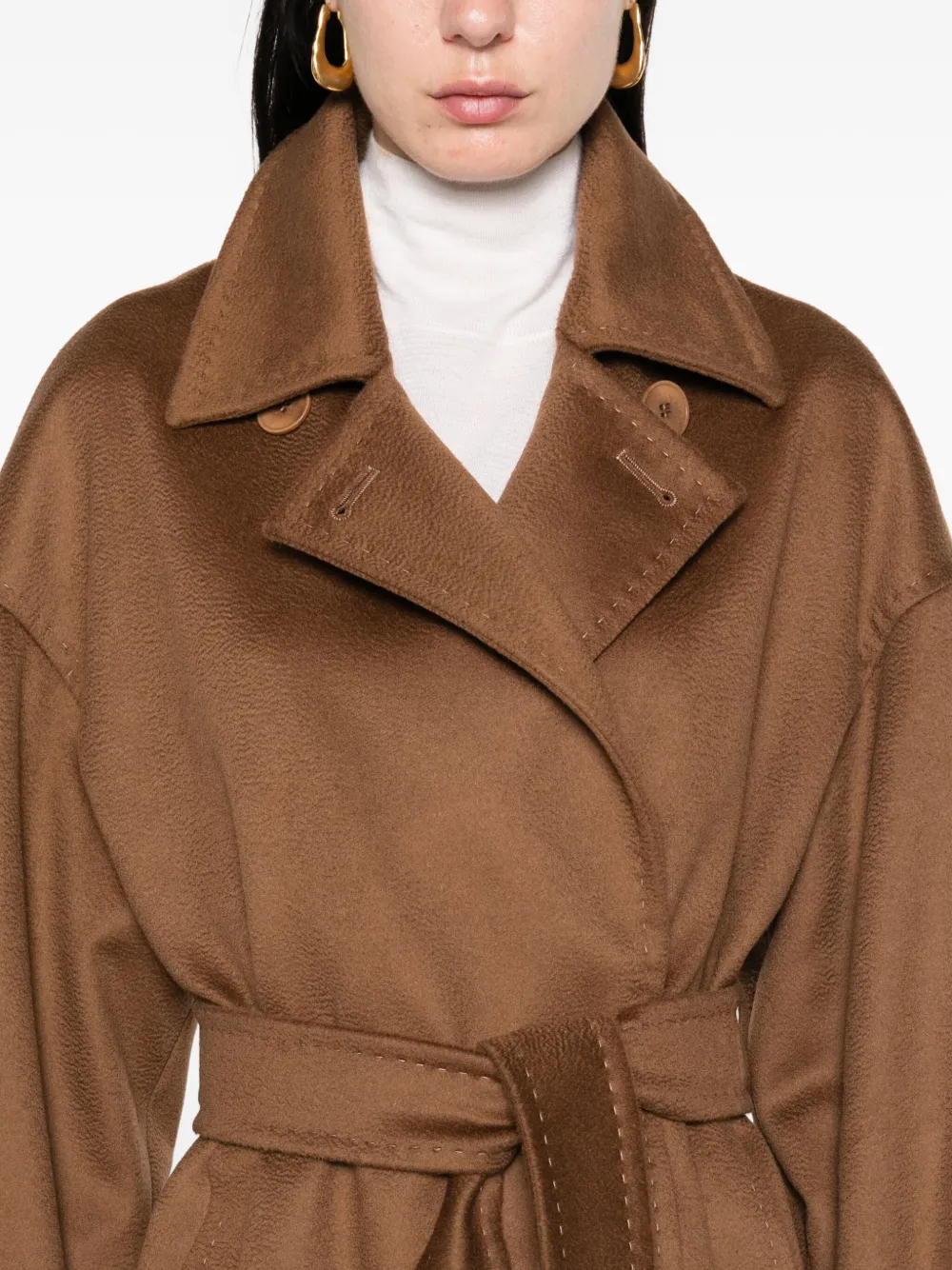 Max Mara Jas met ceintuur Bruin