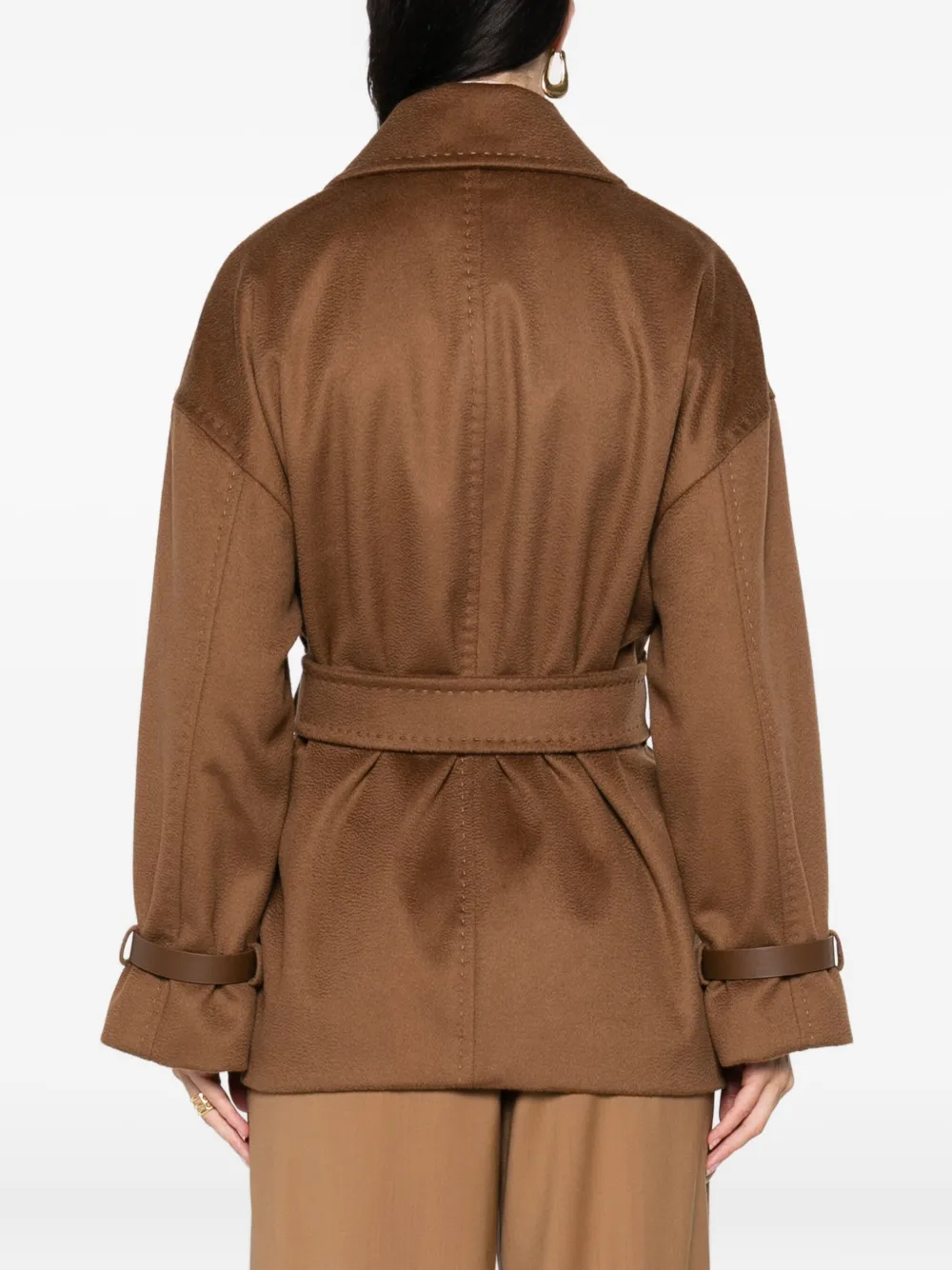 Max Mara Jas met ceintuur Bruin