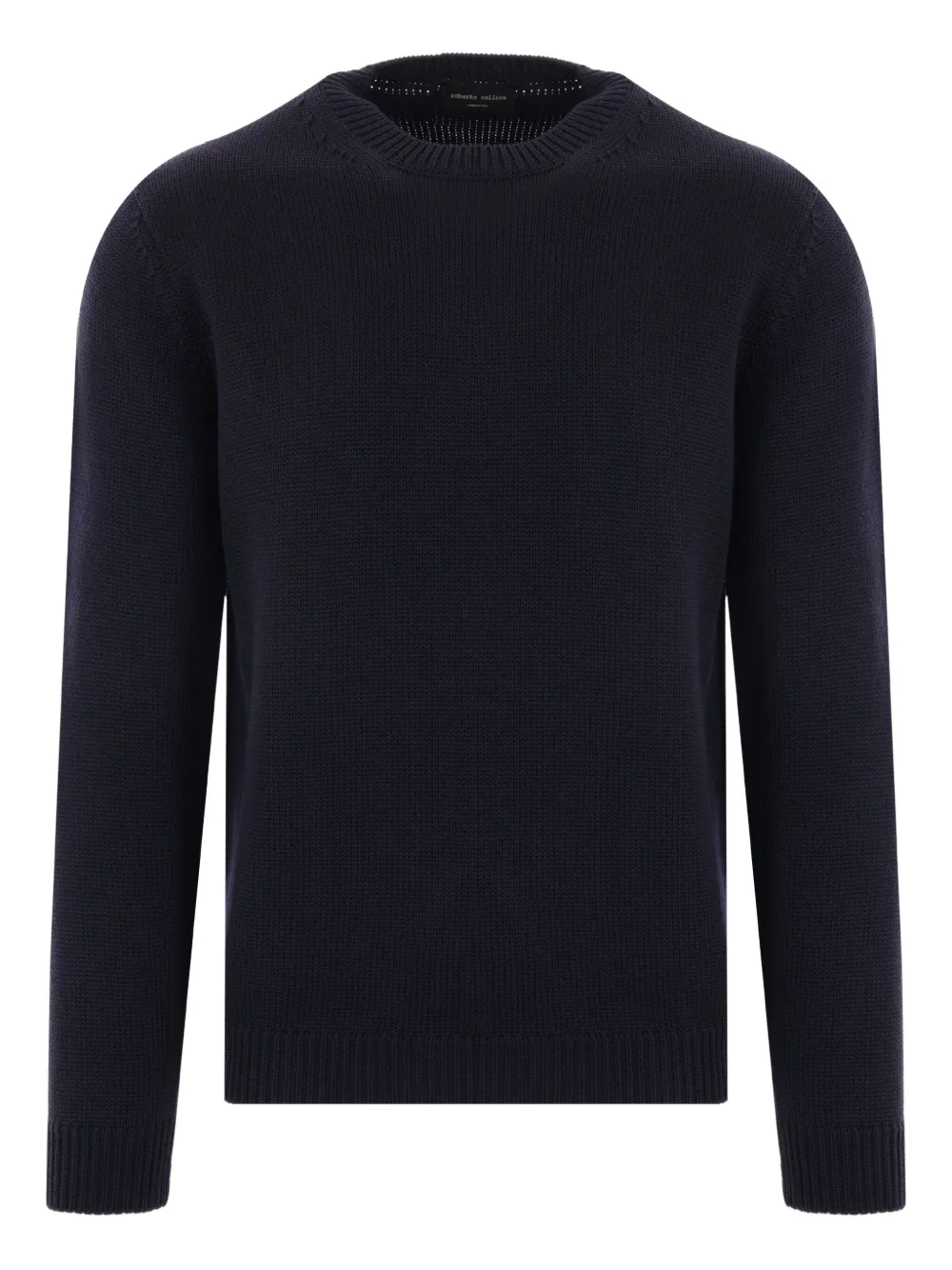 Roberto Collina Trui van merinowol met ronde hals Blauw